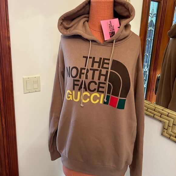 Women’s Gucci X Northface, heavy cotton felted hoodie size XXS  fits larger - Picture 8 of 9